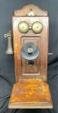 Antique Swedish American Phone Box Telephone