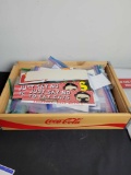 Newer Coke Wood Crate Full of Advertising Stickers