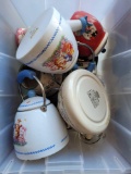 Bin Full of Disney Teapots Glasses