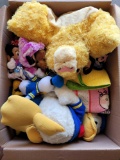 Large Box Full of Disney Blankets Stuffed Toys