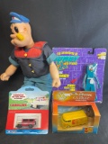 Vintage Uneeda 1979 Popeye Doll 15 inch, Talking Gumby Figire, Thomas the Tank Engine Caroline and