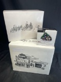 Department 56 Snow Village Harley Davidson Motircycle Shop, The Fire Brigade of London Town and