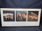 Framed Photographic art of Wolves Branden Burg