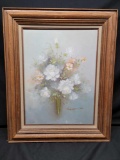 Beautiful framed painting Bouquet of flowers