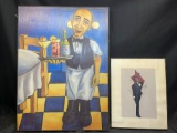 Will Rafuse Canvas Vintage Frank the Waiter Framed Johnny Mattis Photo