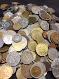 (5) Five Pounds of World Coins-Great Mix-Includes Silver & Coins from the 1800s