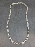 .925 Sterling Silver Thick Mens 24 Inch Necklace Over 39 Grams