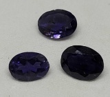 3 Lolite oval cut blue gemstone 2.56ct