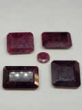 Massive Deep red Ruby gemstone lot over 300ct large stones