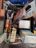 Crate Full of Tools Radio Cords Staples