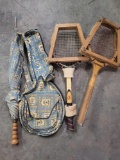 Vintage Tennis Rackets and Case