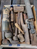 Box Full of Vintage Wood Tools