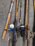 Lot of Vintage Fishing Rods and Reels