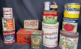 Old Vintage Tins. Borden Campfire Marshmallows, Peter Pan Peanut Butter, Heinz, Monarch Tea and More