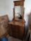 Antique Oak dresser w Beveled mirror