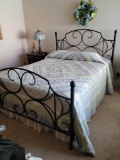 Queen metal work Bedframe w mattress