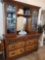 Antique Beautiful Inlaid wood Hutch