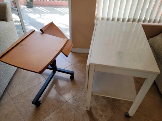 Two adjustable tables