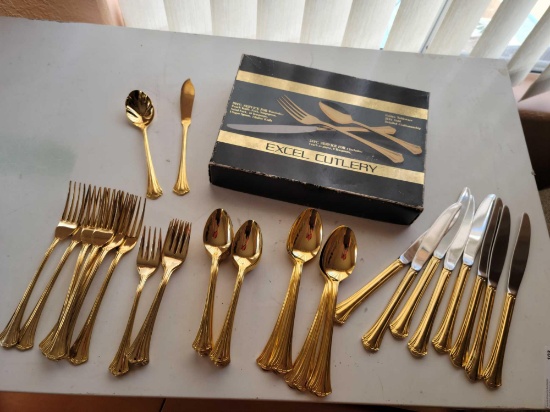 Excel Cutlery 24 kt Gold Detailed
