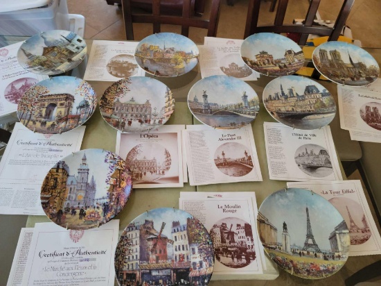 Bradford Exchange porcelain Plates of Paris