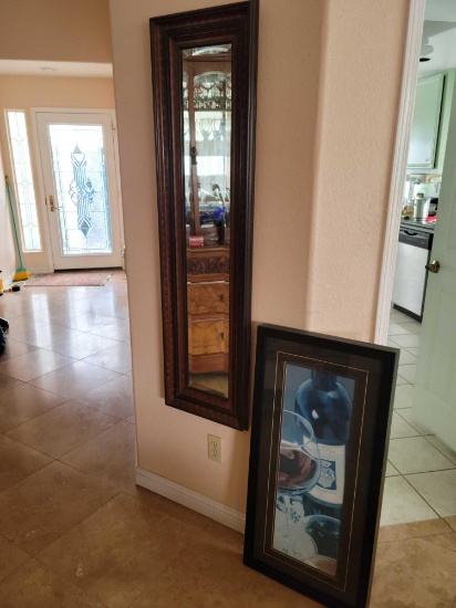 Beautiful entry way Beveled mirror framed print