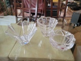 Orrefors Sweden Crystal Servers or vases