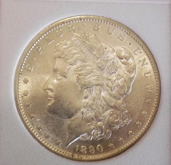Morgan Silver Dollar 1890-S Gem BU Semi Pl Blazing MS++ Frosty Better Date