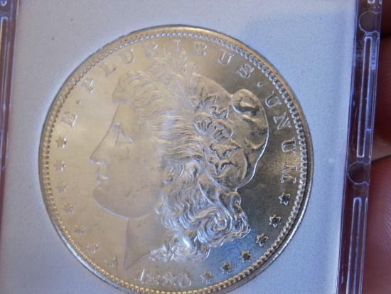 Morgan Silver Dollar 1880-S Gem BU MS++ High grade DDO Stunner Frost White