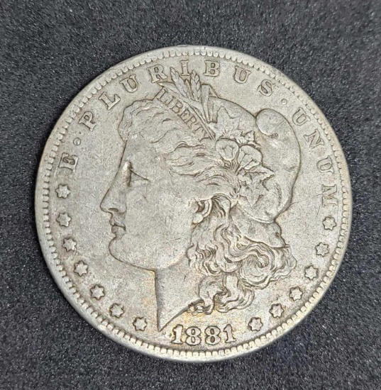 Morgan Silver Dollar 1881-O Average Circulation 90%silver