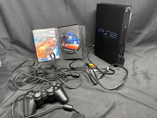 PS2 PlayStation 2 System With 3 Games PS1 The Legend of Dragoon,