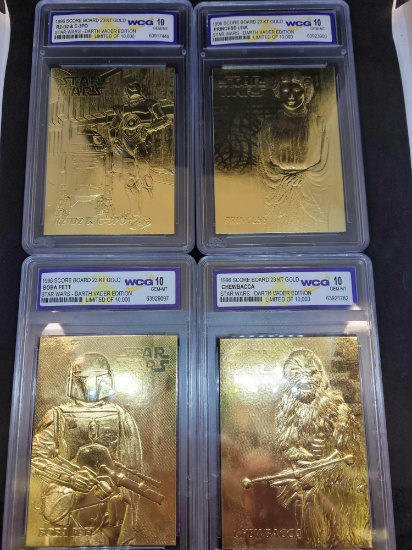 1996 Score Board 23kt gold Star wars WCG 10 cards