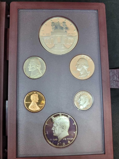 1884 silver prestige proof set in original box and holders