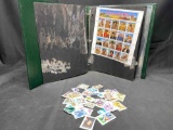 Binder Of Assorted Stamps. Bugs Bunny, Legends of the West, more.