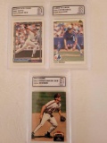Graded Rookie Baseball Cards 3 Units