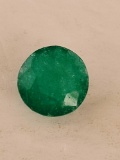 3.07 Ct Stunning Green Round Cut Emerald