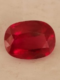 7.42 Ct Stunning Red Oval Cut Ruby
