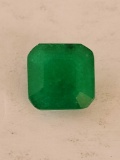2.61 Ct Stunning Green Square Cut Emerald
