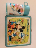 Vintage Walt Disney World Metal Lunchbox with Thermos