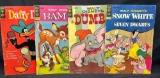 Vintage Gold Key Comics. Snow White, Bambi, Dumbo, Daffy Duck 12c