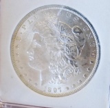 Morgan silver dollar 1897 gem bu blazing frosty white beauty nice luster uncirculated++++
