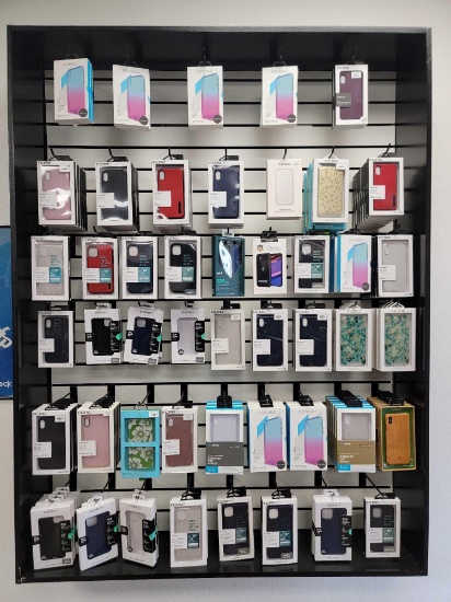 50 x 65in Retail Wall Display w/ 100+ iPhone Cases