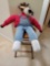 Mr. Moose Plushie W/ Wooden Stool