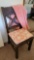 Nice Wooden Chair w/ Custom Seat Cushion and Super Soft Blanket