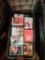 Black bin of DVDs