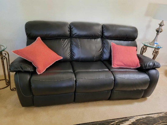 Black Reclining Sofa Very Comfy