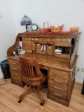 Post Office Style Desk lamp and clock included.