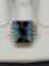 N. Lee Native sterling silver and turquoise ring size 12