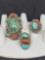 3 native style sterling silver and turquoise rings 90.1g