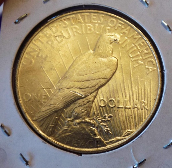 Peace silver dollar 1935 gem bu mint error strike through ms+++++ blazing original bu unc