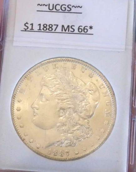 Morgan silver dollar 1887 gem bu blazing frosty white ms++++++ satin pq beauty pl rev